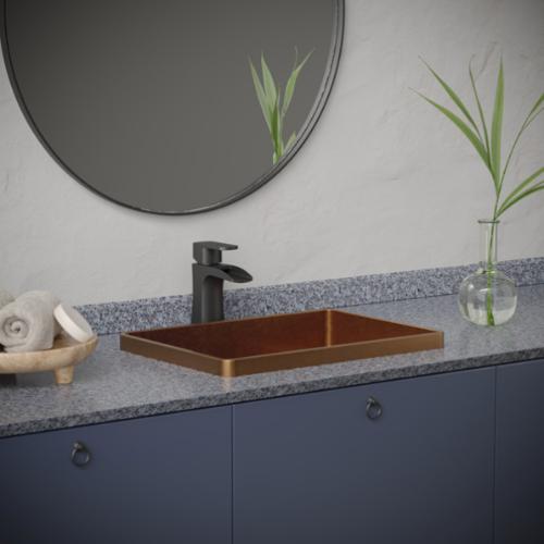 Stainless Steel Brushed Copper Bathroom Sink 3