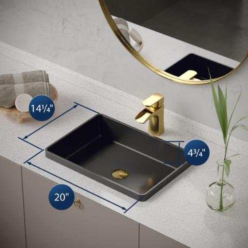 Stainless Steel Gunmetal Grey Bathroom Sink 4