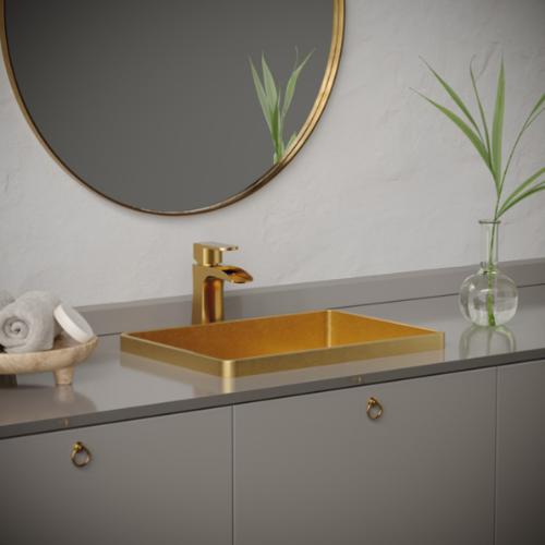 Stainless Steel Gold Bathroom Sink 3