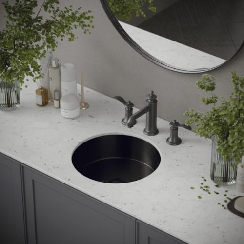 Stainless Steel Gunmetal Grey Bathroom Sink 2