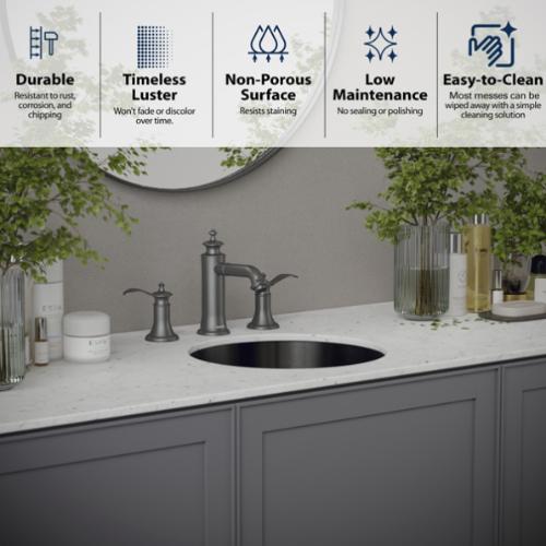 Stainless Steel Gunmetal Grey Bathroom Sink 5