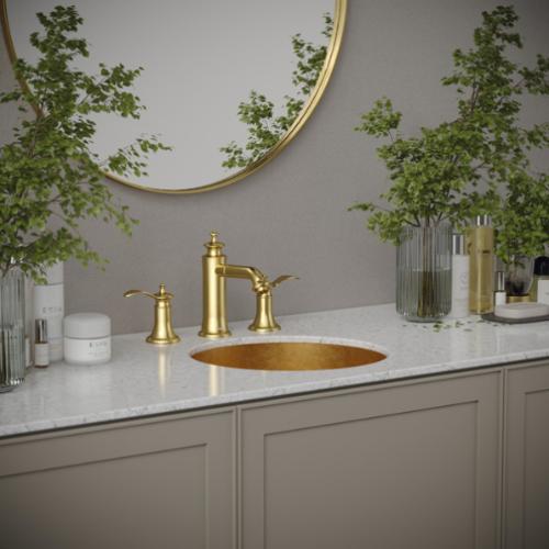 Stainless Steel Gold Bathroom Sink 3