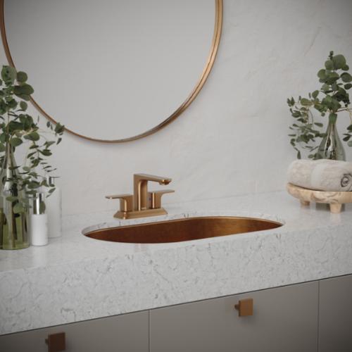 Stainless Steel Brushed Copper Bathroom Sink 3