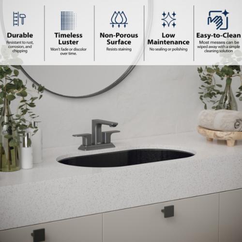 Stainless Steel Gunmetal Grey Bathroom Sink 5