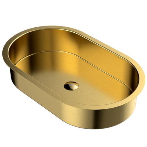 Stainless Steel Gold Bathroom Sink 1