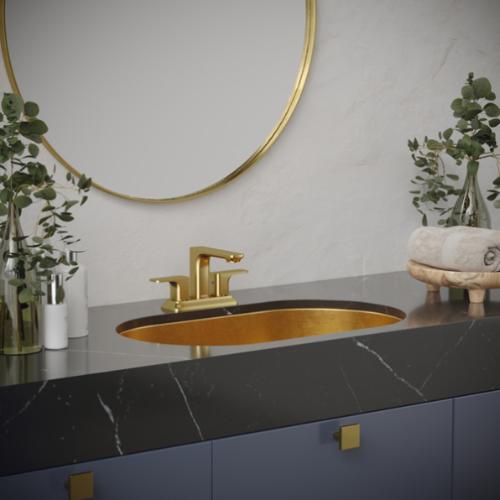Stainless Steel Gold Bathroom Sink 3