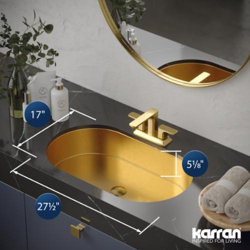 Stainless Steel Gold Bathroom Sink 4