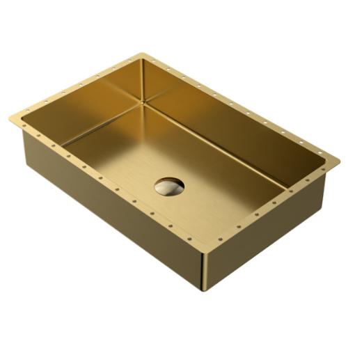 Stainless Steel Gold Bathroom Sink 1