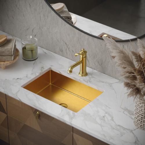 Stainless Steel Gold Bathroom Sink 3