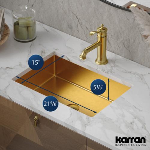Stainless Steel Gold Bathroom Sink 4