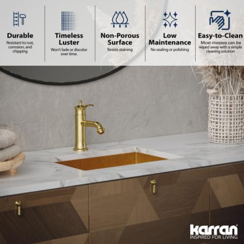 Stainless Steel Gold Bathroom Sink 5