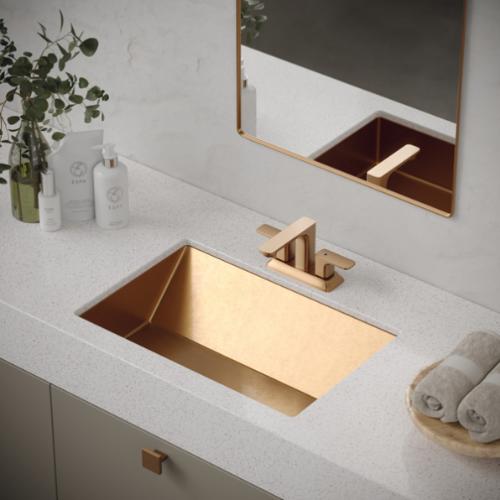 Stainless Steel Brushed Copper Bathroom Sink 2