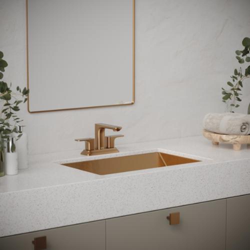 Stainless Steel Brushed Copper Bathroom Sink 3