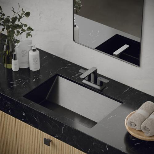 Stainless Steel Gunmetal Grey Bathroom Sink 2