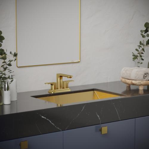 Stainless Steel Gold Bathroom Sink 3