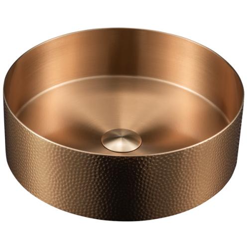 Stainless Steel Brushed Copper Bathroom Sink 1