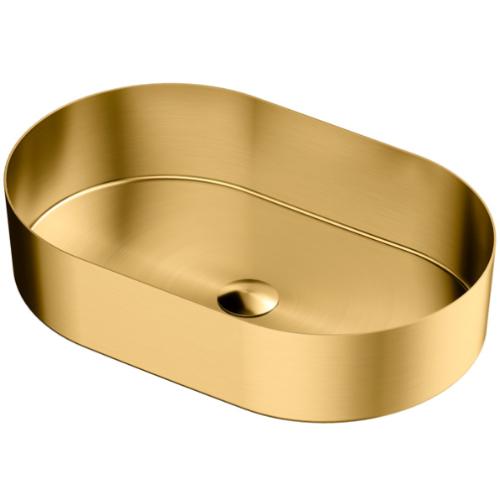 Stainless Steel Gold Bathroom Sink 1