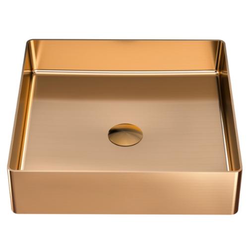 Stainless Steel Brushed Copper Bathroom Sink 1