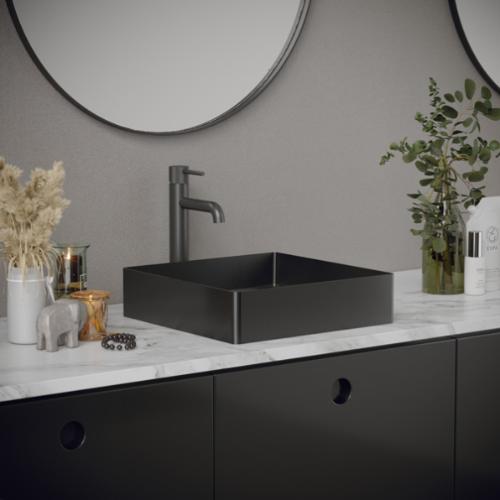 Stainless Steel Gunmetal Grey Bathroom Sink 3