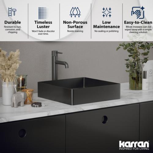 Stainless Steel Gunmetal Grey Bathroom Sink 5
