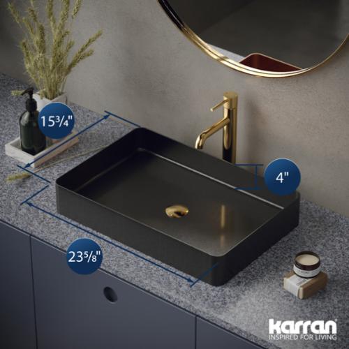 Stainless Steel Gunmetal Grey Bathroom Sink 4