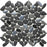 Full Sheet Sample - Aquatica Liquid Rocks Abyss Black Random Pebble Glass Mosaic - 10.50" x 10.50" x 6 MM Textured