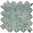 Full Sheet Sample - Aquatica Liquid Rocks Aqua Blue Random Pebble Glass Mosaic - 10.50" x 10.50" x 6 MM Textured