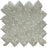 Full Sheet Sample - Aquatica Liquid Rocks Glacier White Random Pebble Glass Mosaic - 10.50" x 10.50" x 6 MM Textured