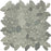 Full Sheet Sample - Aquatica Liquid Rocks Oyster Silver Random Pebble Glass Mosaic - 10.50" x 10.50" x 6 MM Textured