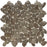 Full Sheet Sample - Aquatica Liquid Rocks River Brown Random Pebble Glass Mosaic - 10.50" x 10.50" x 6 MM Textured
