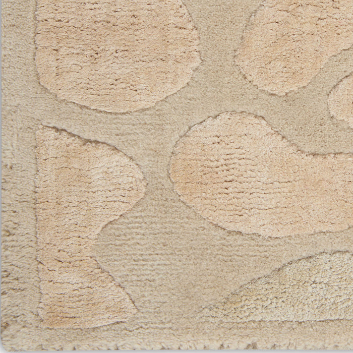 Christopher Guy Wool & Silk Sand Shell Light Chic Grey CGS20 Wool Blend Contemporary Area Rug - 12 Ft x Round
