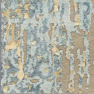 Christopher Guy Wool & Silk Zinc Paloma CGS27 Wool Blend Contemporary Area Rug - 6 Ft x Round
