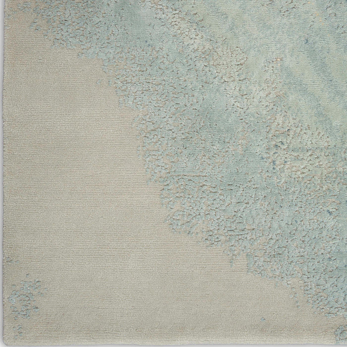 Christopher Guy Wool & Silk Beige Seafoam CGS30 Wool Contemporary Area Rug - 8 Ft x Round