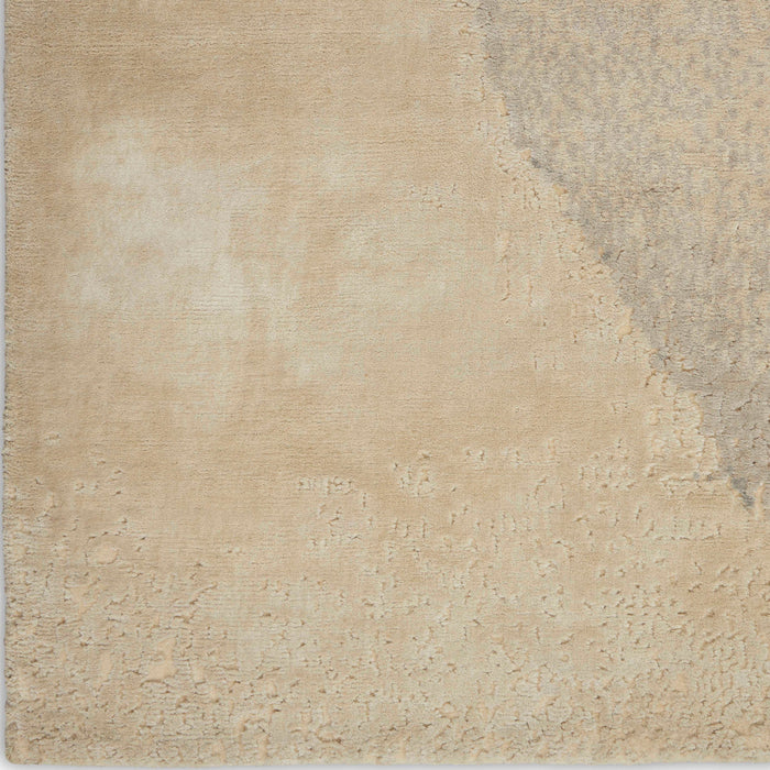 Christopher Guy Wool & Silk Ivory Grey CGS33 Wool Area Rug - 8 Ft x Round
