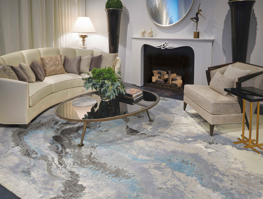 Christopher Guy Wool & Silk Storm CGS35 Wool Blend Contemporary Area Rug - 10 Ft x Round