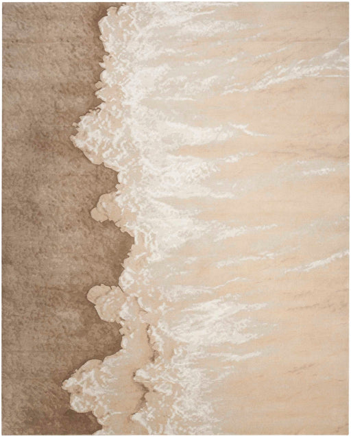 Christopher Guy Wool & Silk Sand CGS38 Wool Blend Contemporary Area Rug - 10 Ft x 14 Ft