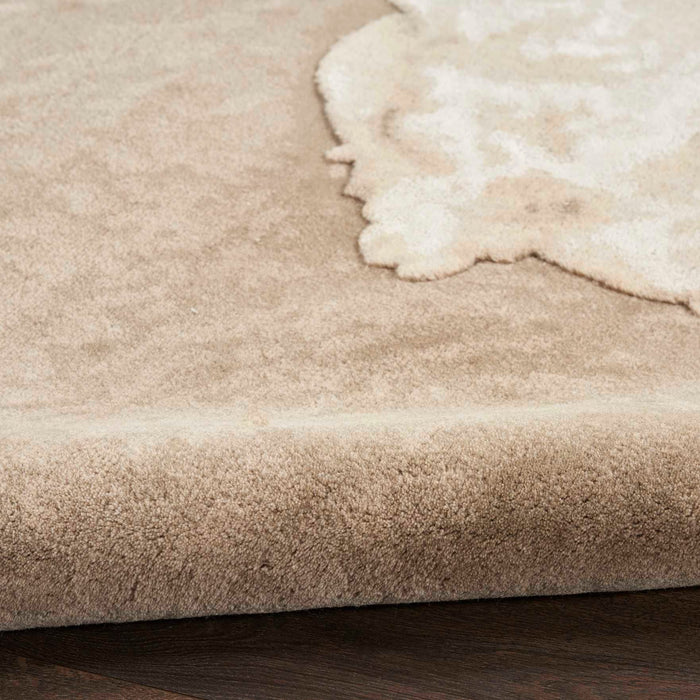 Christopher Guy Wool & Silk Sand CGS38 Wool Blend Contemporary Area Rug - 8 Ft x Square