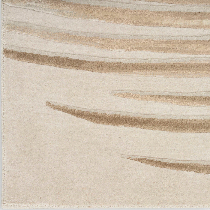 Christopher Guy Wool & Silk Ivory Sand CGS39 Wool Blend Contemporary Area Rug - 6 Ft x Round