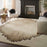 Christopher Guy Wool & Silk Sand Shell CGS45 Wool Blend Contemporary Area Rug - 8 Ft x Round