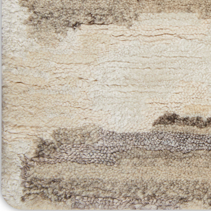 Christopher Guy Wool Marble White Misted Morning CGW12 Wool Blend Contemporary Area Rug - 8 Ft x Square