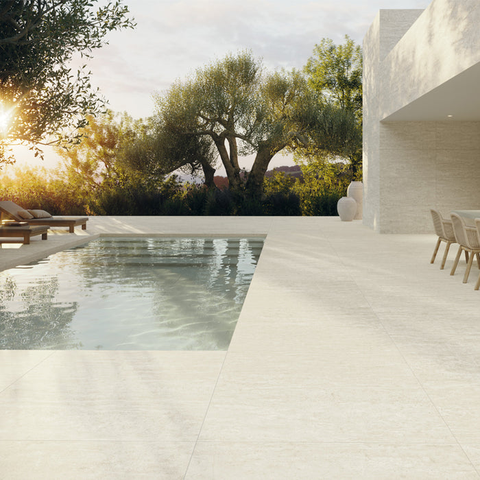 Cliffside Porcelain Deco Ivory Tile Matte 2