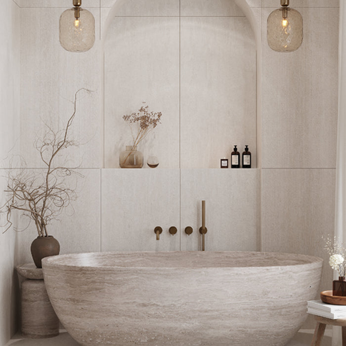 Cliffside Porcelain Deco White Tile Matte 6