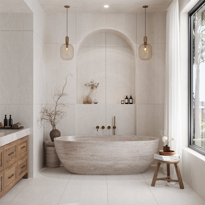 Cliffside Porcelain White Tile Matte 1