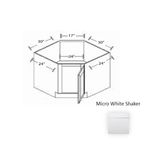Framed Shaker Premium Wood Micro White Shaker Base Cabinet Natural clear coat 1