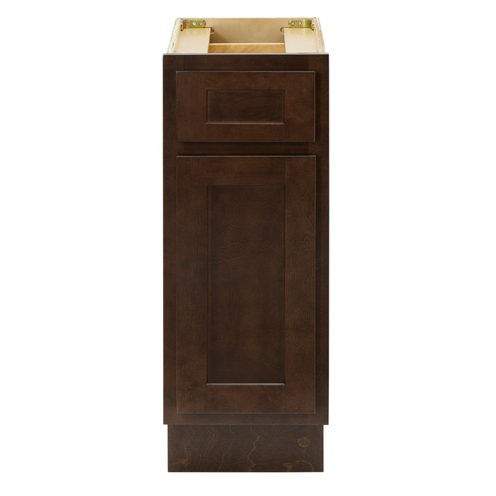 CVD Brown Wood Freestanding 1 Drawer Bathroom Cabinet - 12" x 32.5" 1