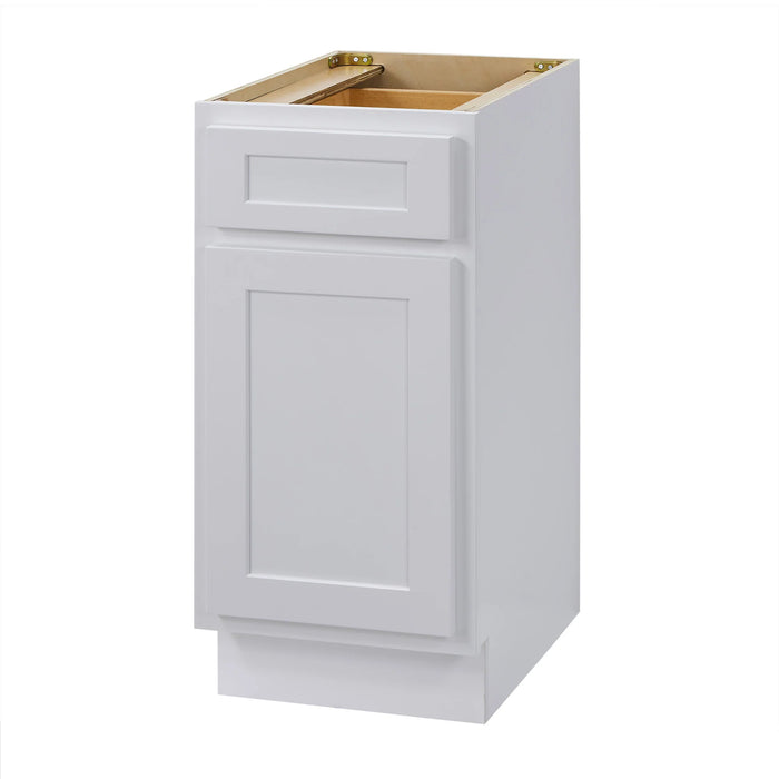 CVD White Wood Freestanding Bathroom Cabinet - 15" x 21" x 32.5"
