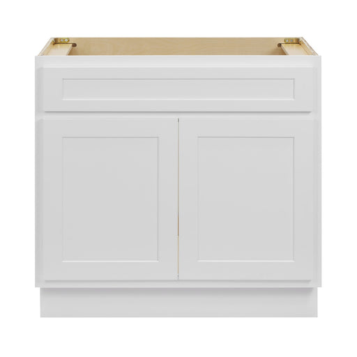 CVD White Solid Wood Freestanding Without Sink Bathroom Cabinet - 36" x 32.5" 1