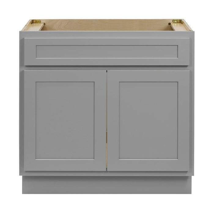 CVD Grey Solid Wood Freestanding Without Sink Bathroom Cabinet - 36" x 32.5" 1