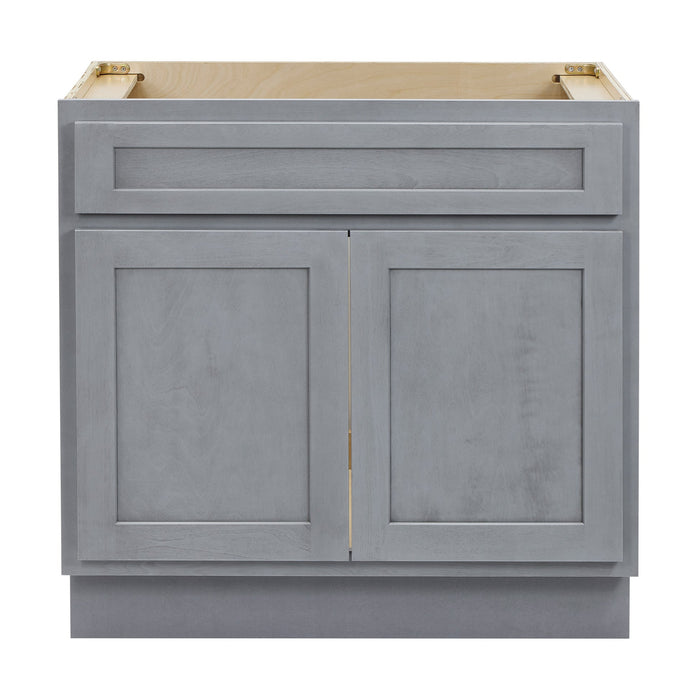 CVD Silver Solid Wood Freestanding Without Sink Bathroom Cabinet - 36" x 32.5" 1