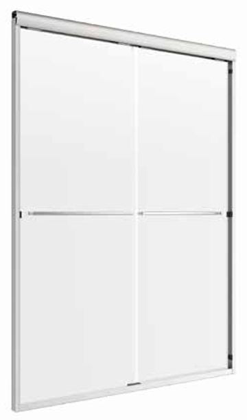 Cove Brushed Nickel Sliding Frameless Shower Door - 48" x 72" with Clear Glass